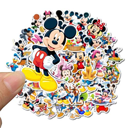 50Pcs Hot Disney Mickey Stickers for Water Bottle Cup Laptop Guitar Car Motorcycle Bike Skateboard Luggage Box Vinyl Waterproof Graffiti Patches JHSL