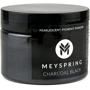 MEYSPRING Charcoal Black Epoxy Resin Color Pigment - 50 Grams - Great for Resin Art, Epoxy Resin, and UV Resin - Mica Powder for Epoxy Resin