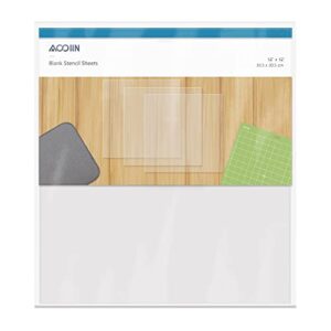 25 pieces 4 mil blank stencil material mylar template sheets for stencils, 12 x 12 inches