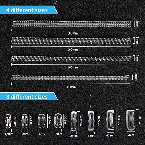 Ring Size Adjuster for Loose Rings, Multiple Size, Ring Sizer, Mandrel for Making Jewelry Guard, Resizer, Spacer, Spiral Silicone Tightener Set with Polishing Cloth