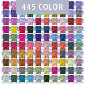 ARTDOT 5D Diamond Painting Beads, 445000 Pieces 445 Colors Round Drills Diamond Art Accessories Gem Art Nails Crafts (1000pcs per Bag)