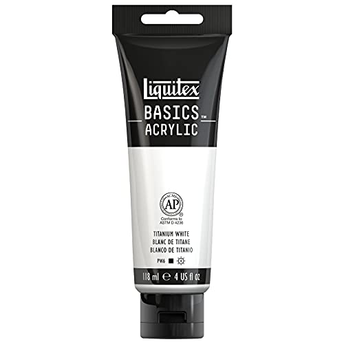 Liquitex BASICS Acrylic Paint, 118ml (4-oz) Tube, Titanium White