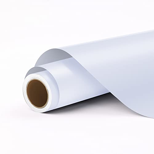 HTVRONT White Permanent Vinyl for Cricut, White Permanent Vinyl Rolls - 12" x 11 FT Adhesive Vinyl Roll for Cricut, Silhouette, Cameo, Signs, Scrapbooking, Craft, Die Cutters (Matte White)