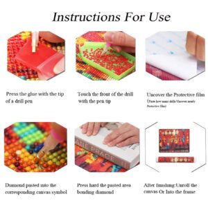 Diamond Painting Kits for Adults - Diamond Art Kits for Kids Beginner DIY 5D Full Drill Crystal Rhinestone Arts and Crafts - Gem Art Painting with Diamonds Dots Home Wall Decor Cow 11.8x15.7inch