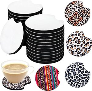 40pcs sublimation blanks car coasters,sublimation coasters blanks 2.75 inch/5mm thicker circular for thermal sublimation diy crafts painting heat transfer car cup coasters