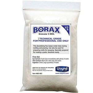 Borax Flux 1/2 Pound Melting Gold Silver Crucible Glaze Jewelry Casting 8oz