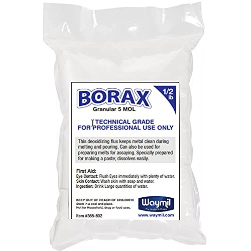 Borax Flux 1/2 Pound Melting Gold Silver Crucible Glaze Jewelry Casting 8oz