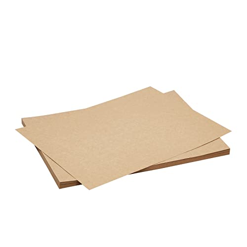 48 Sheets Brown Kraft Paper Material for Crafts, Party Invitations, Wedding, Letter Size (120 gsm, 8.5 x 11 In)