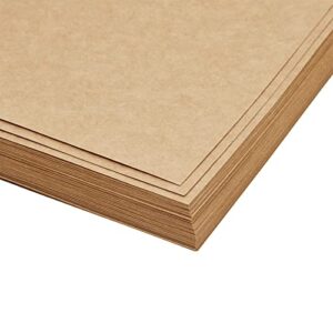 48 Sheets Brown Kraft Paper Material for Crafts, Party Invitations, Wedding, Letter Size (120 gsm, 8.5 x 11 In)