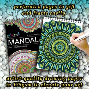 ColorIt: Mandalas to Color - 50 Original Drawings and Anti-Stress Patterns for Premium Adult Coloring Book (Volume V)