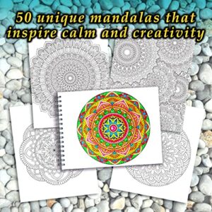 ColorIt: Mandalas to Color - 50 Original Drawings and Anti-Stress Patterns for Premium Adult Coloring Book (Volume V)