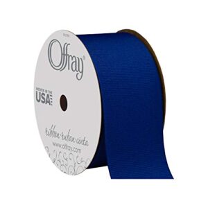 offray 67284 1.5″ wide grosgrain ribbon, 1-1/2 inch x 12 feet, century blue, foot