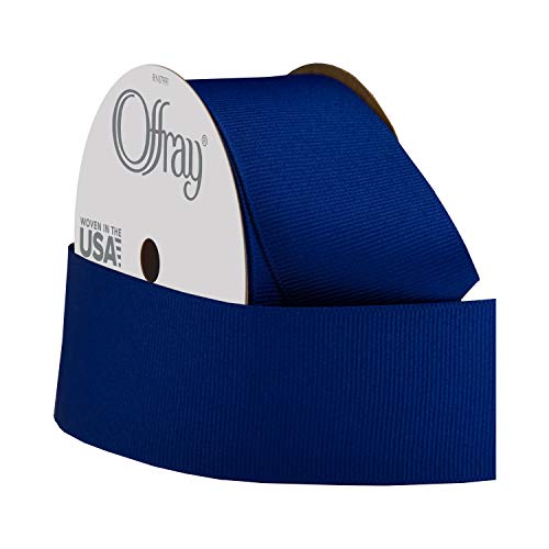 Offray 67284 1.5" Wide Grosgrain Ribbon, 1-1/2 Inch x 12 Feet, Century Blue, Foot