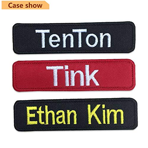 Custom Name Patch 2 Pieces,Personalized Military Tactical Tag Embroidery for Multiple Clothing Bags Vest Jackets Work Shirts