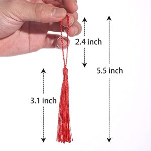 144 Pcs Bookmark Tassels for Crafts Keychain Graduation - Bookmark Tassels for Crafts, Key Chain Tassels for Jewelry Making, Mini Tassels for Graduation, Book Marks