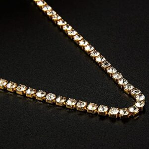 11 Yards Rhinestone Chain, Gold Trim Bling String for DIY Jewelry Making, Crafts, Shoe Charms (2mm Wide)