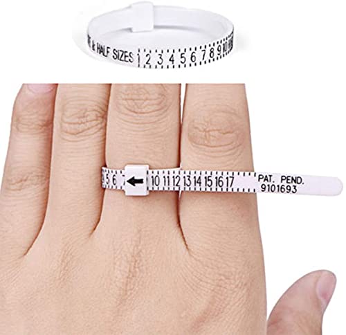 DoGeek Ring Sizer Measuring Tool Set Metal Ring Sizers Stainless Steel Ring Gauges Finger Sizer & Ring Mandrel Aluminuml (Size 1-13), 27 Pcs