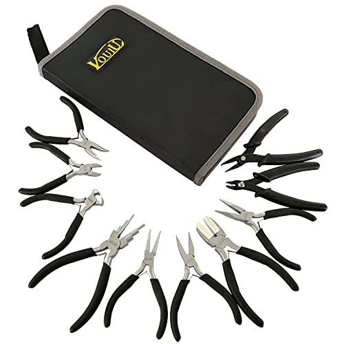 vouiu 10-Piece Jewelry Pliers Set Jewelry Making Tools