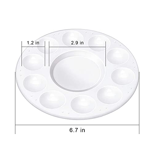 WNATN Paint Tray Palettes, Plastic White Palettes for Kids & Students,Paint Tray for Art Class ,Craft DIY or Have a Birthday Painting Party-8pcs