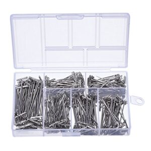 Outus 450 Pieces Steel T-Pins 1 Inch, 1-1/4 Inch, 1-1/2 Inch, 1-3/4 Inch, 2 Inch