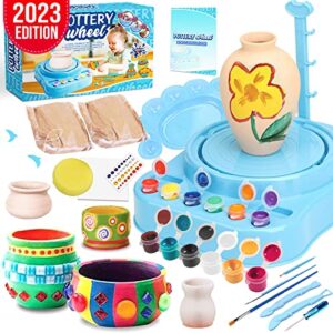 insnug kids pottery wheel kit – complete pottery wheel and painting kit for beginners with modeling clay, sculpting clay and sculpting tools, arts & crafts, craft kits for kids age 8-12, 9-12
