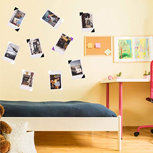 Bememo 2040 Pieces Photo Corners Self Adhesive for Scrapbook Picture Album (Black and Clear)