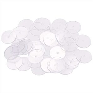 penta angel 50pcs clear disc pads to stabilize earrings, plastic discs for earring backs and jewelry crafts