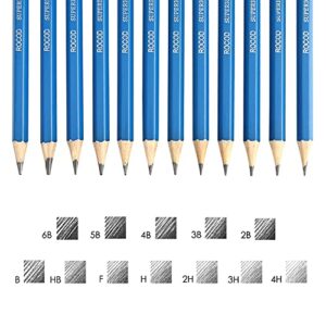 Profession sketch pencils 6B to 4H for kids and aldult drawing,Art graphite pencil for artists beginner sketching.