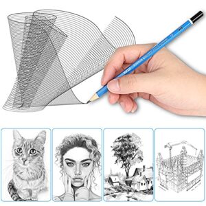 Profession sketch pencils 6B to 4H for kids and aldult drawing,Art graphite pencil for artists beginner sketching.