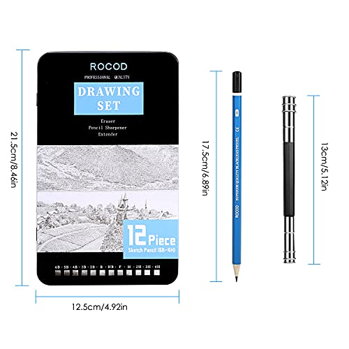 Profession sketch pencils 6B to 4H for kids and aldult drawing,Art graphite pencil for artists beginner sketching.