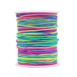 tenn well 1mm elastic string, 328 feet colorful elastic beading cord stretchy string for bracelets, necklace, jewelry making and crafts