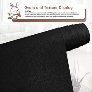 Leather Repair Patches for Couches 16x60 inches Large Self-Adhesive Sofa, Car Seat，Leather Furniture，Vinyl Repair Patch Kit (Black)