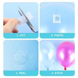 Surard Glue Points Dots Double Sided, 400 Pcs 12mm/0.47" 4 Rolls Poster Putty Adhesive Clear Balloons Tape Removable Non Trace Stickers for Wedding Decoration, Art Craft, Party Supplies 100 Pcs/Roll