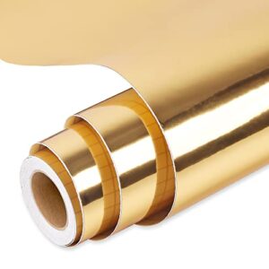 Prime Vinyl Chrome Gold Permanent Vinyl Roll, Gold Vinyl for Cricut - 12" x 10 Ft- Chrome Metallic Adhesive Vinyl for Silhouette Cameo, Decor Sticker, Cutting Machine, Home Decal