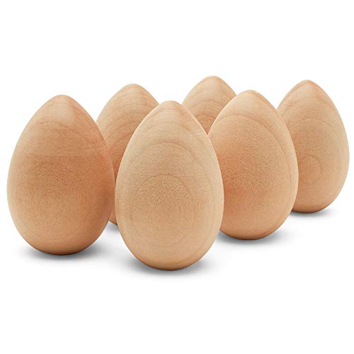 30 Smooth Standable Wooden Easter Eggs to Paint, Quality Small Wooden Eggs for Crafts, Wooden Easter Eggs Paint 2 in, by Woodpeckers