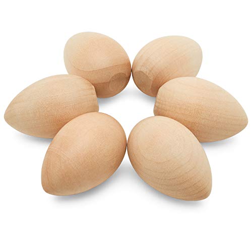 30 Smooth Standable Wooden Easter Eggs to Paint, Quality Small Wooden Eggs for Crafts, Wooden Easter Eggs Paint 2 in, by Woodpeckers