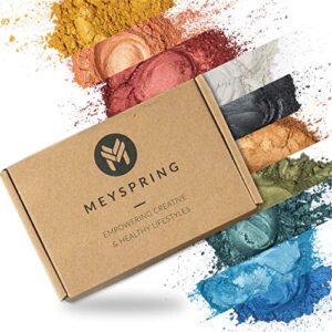 meyspring two tone collection – mica powder for epoxy resin – new generation of epoxy resin color pigment – 100% mineral, skin-safe, and inert pigment powder for epoxy resin (pigment powder set 100g)