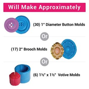 Silicone Plastique DIY Silicone Mold Making Kit, Super Easy 1:1 Mix Putty, 3/4 Lb, Makes Strong, Reusable Silicone Molds, Food Grade, Non-Toxic, for Chocolate, Candy, Fondant, Resin, Plaster, Soap