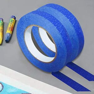 Blue Painter's Tape 3 Rolls, Multi Surface Masking Tape 0.7 Inch x 60 Yard, 180 Yard in Total, Painting and Decoration Supplies, Indoor and Outdoor Use