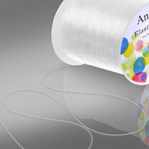 Elastic String for Bracelets, Anezus 0.7mm Elastic Bracelet String Beading String Jewelry String Stretch Cord for Bracelets, Jewelry Making, Beads