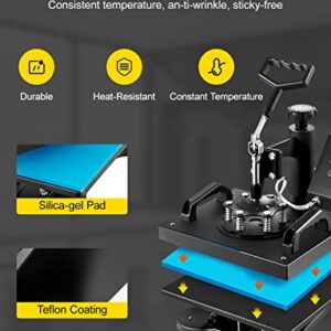 VEVOR 12x10 Inch Heat Press Dual Digital Heat Press Machine 650W Swing Away Heat Press T-Shirt Sublimation Printer Transfer 360 Degree Rotation for DIY T-Shirts