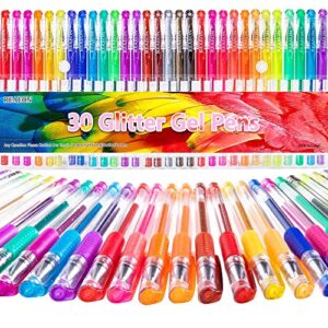 glitter gel pens – color gel pens – gel pen for kids – coloring gel pens set – sparkle gel pens for adults coloring books doodling bullet journaling