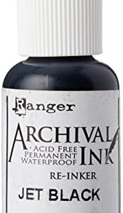 Ranger Archival Pad Reinker .5oz, Jet Black