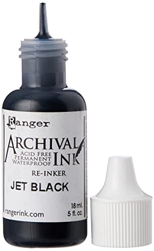 Ranger Archival Pad Reinker .5oz, Jet Black