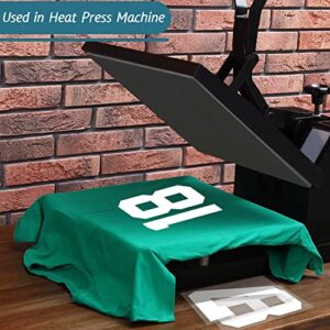 22 Pieces Iron on Numbers T Shirt Heat Transfer Numbers 0 to 9 Jersey Numbers Soft Iron on Numbers for Team Uniform Sports T Shirt Football Basketball Baseball (White,8 Inch)