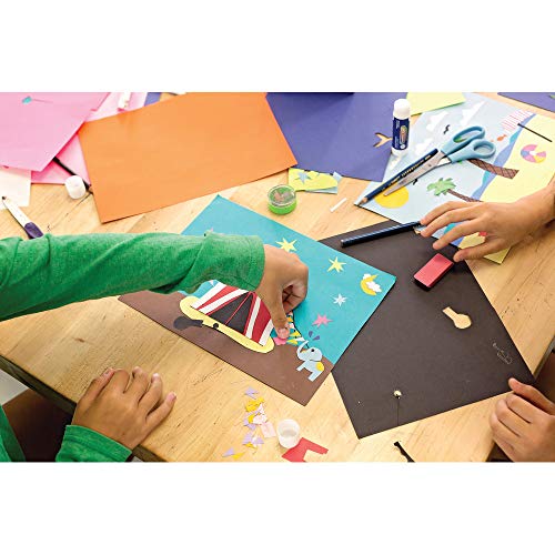 Tru-Ray (P6588-4) Heavyweight Construction Paper Bulk Assortment, 10 Assorted Colors, 9" x 12", 500 Sheets