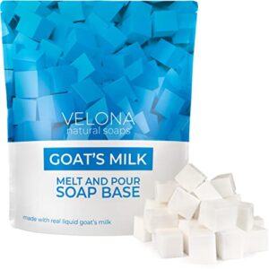 velona 2 lb – goats milk soap base pre-cut cubes | sls/sles free | glycerin melt and pour | natural bars for the best result for soap-making