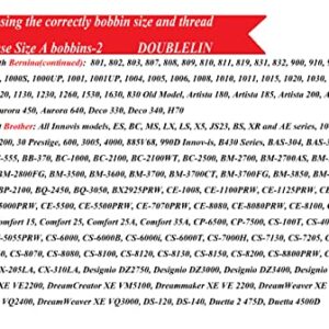 144pcs Prewound Bobbins Size A for Domestic Sewing/Embroidery Machines, Compatible with Brother Machines, Plastic Sided, Size A, Class 15, 15J, SA156, White Color, 100% Polyester, 60S/2 100 Yards