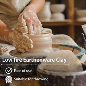 Old Potters Low Fire Pottery Clay White, 10 lbs (Cones 04 - 3) Art Modeling Clay, Ideal for Wheel Throwing and Hand Building, Pottery Clay for Sculpting, Beginners, and Advanced