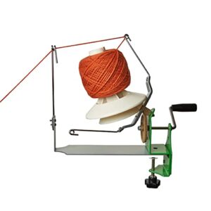 olikraft large capacity yarn winder – hand operated metal yarn ball winder. support 10 to 16 oz of yarn fiber wool string (stainless steel)